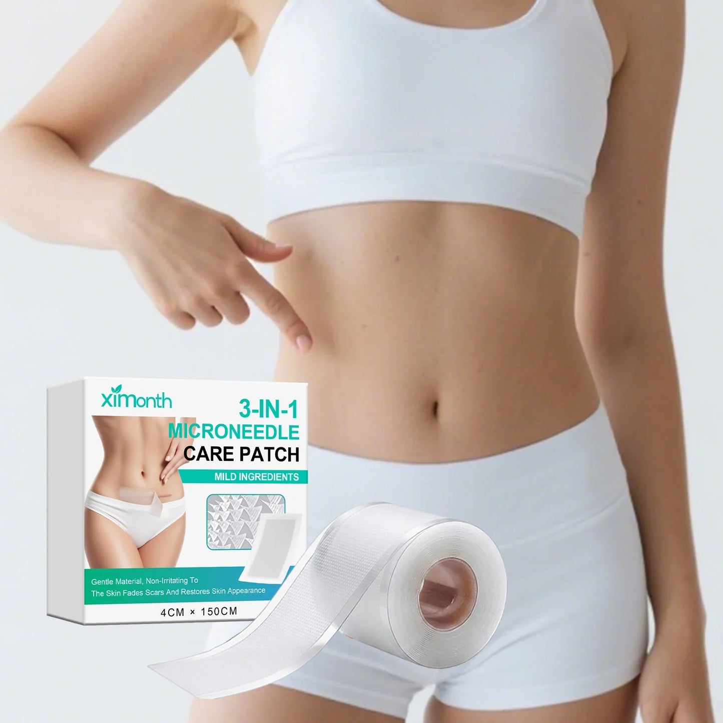 Microneedle Silicone Body Care Patch 4cm×150cm | Breathable