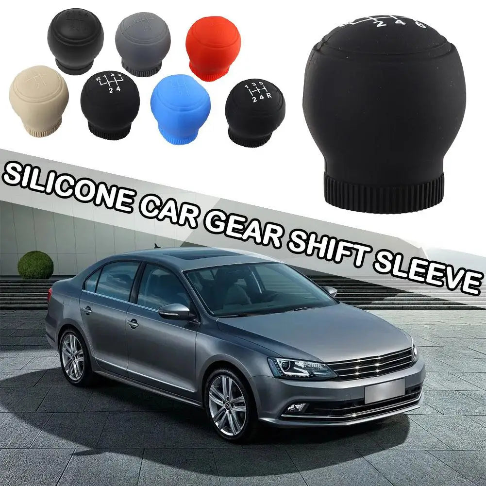 Universal Silicone Car Gear Sleeve Shift Knob Cover Gear Shift Non Slip Grip Handle Case Wear-resistant Gear Rod Cover Peaceful Pleasures Health and Wellness
