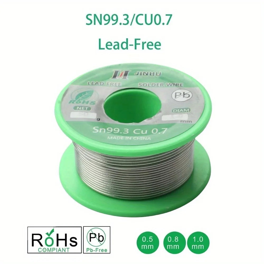 Lead-Free Solder Wire 50g | Rosin Core, RoHS Certified, 0.5–1mm Peaceful Pleasures Health and Wellness 0.6mm