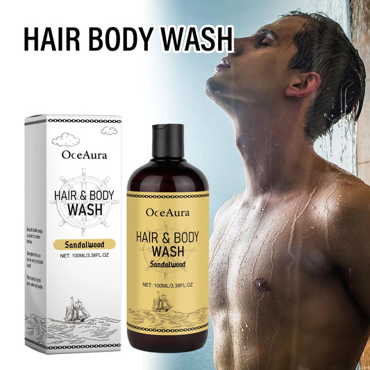 OceAura 2-in-1 Men's Shampoo & Body Wash – Moisturizing Cleanser 2-in-1 Shampoo Body Wash Peaceful Pleasures Health and Wellness 500ml