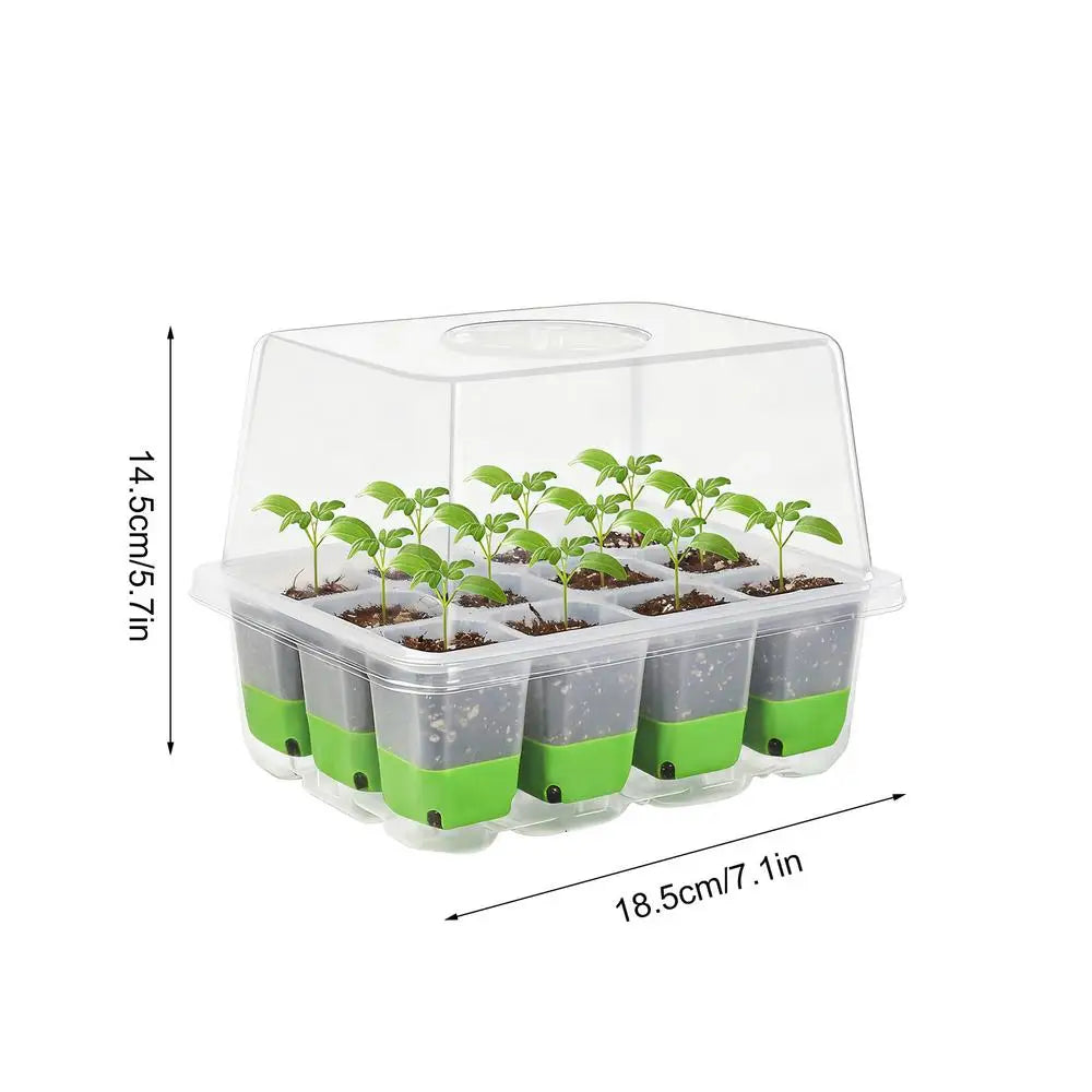 12-Cell Seedling Starter Tray with Humidity Cover | Germination