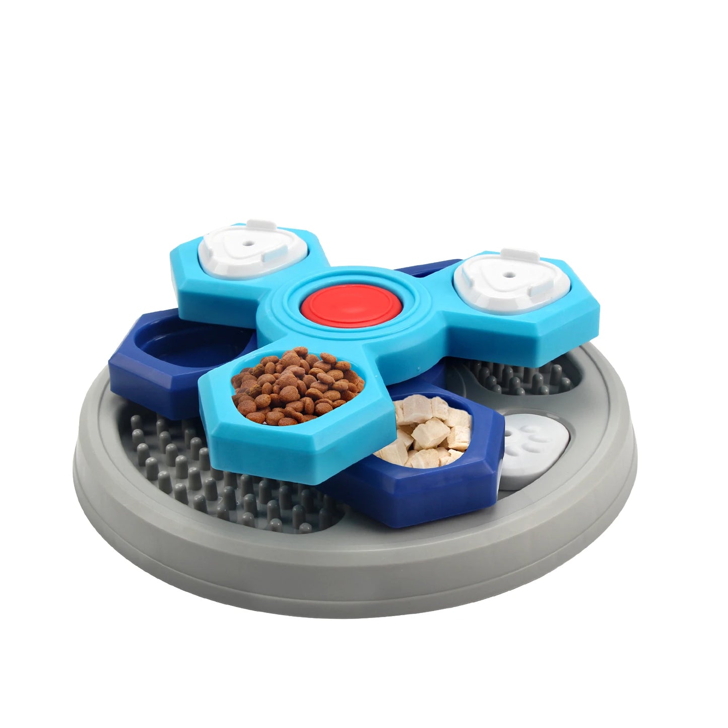 2-Layers Dog Puzzle Toys Slow Feeder Food Dispenser Interactive