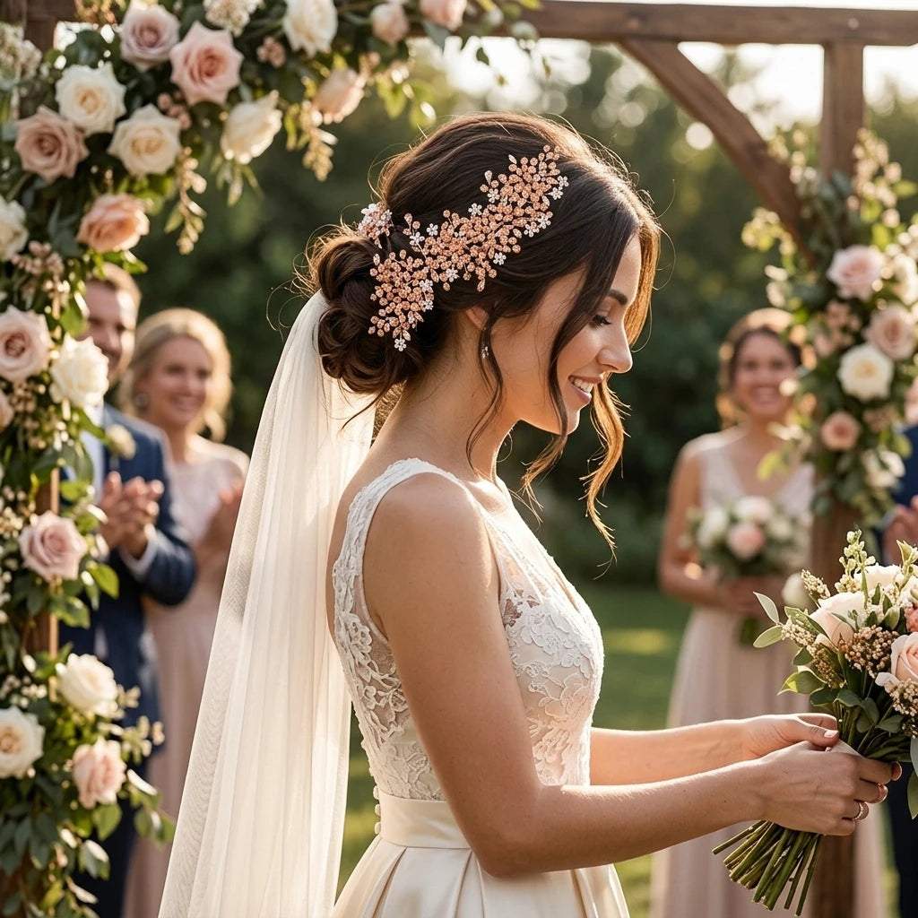 Hand-made Crystal Bridal Headband With Colorful Rhinestones For Wedding And Party Peaceful Pleasures Health and Wellness