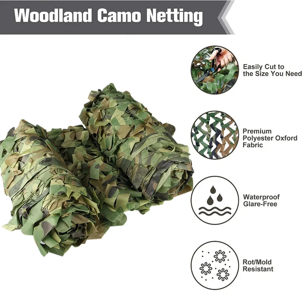 Camouflage Net Hunting Camouflage Netting Garden Gazebo Net Car Awning Outdoor Camping Woodland Sunshade Cloth Sun Shelter Tents Peaceful Pleasures Health and Wellness