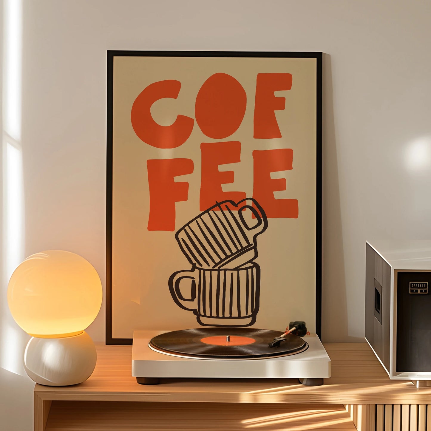 Espresso Minimalist Canvas Wall Art Print | Coffee Home Decor