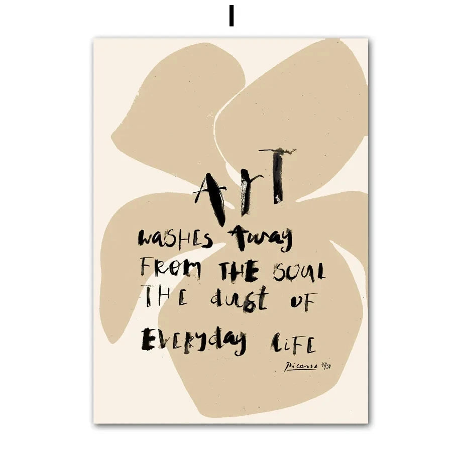Minimalist Boho Canvas Wall Art | Nordic Abstract Matisse Print