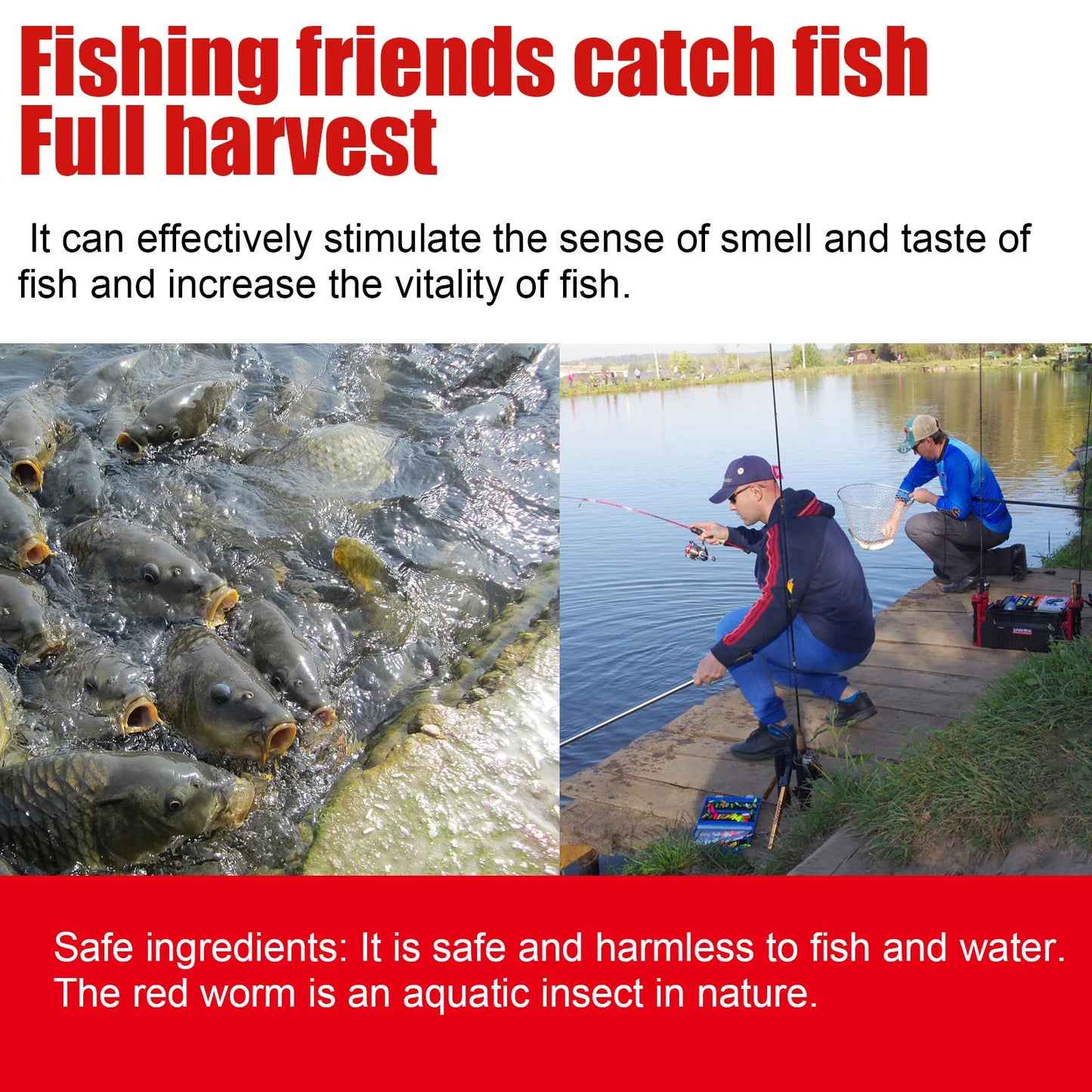 Red Worm Fish Attractant Liquid – Fast-Acting Bait Booster 60ml