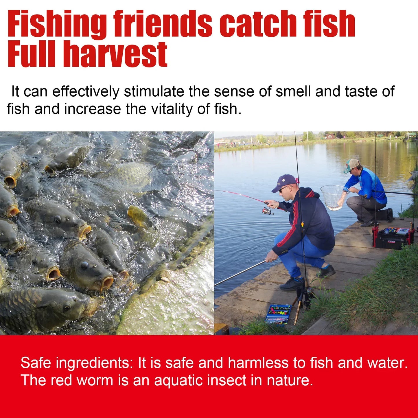 Red Worm Fish Attractant Liquid – Fast-Acting Bait Booster 60ml