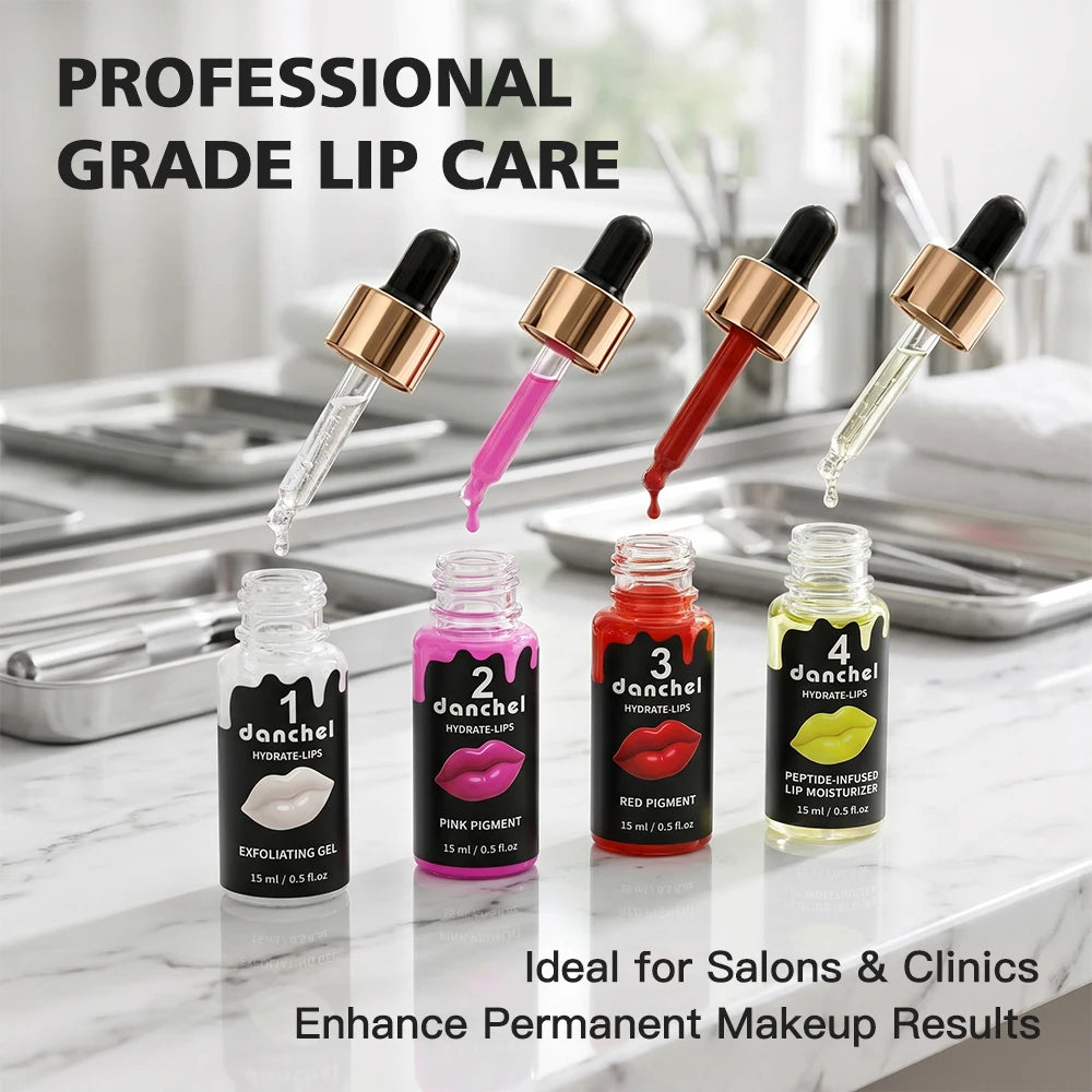 Hydrate-Lips Set Gentle Exfoliation Formula Long-Lasting Color Deep Nourishment Full Uniform Color Micro Needle Lip Gloss Kit Peaceful Pleasures Health and Wellness