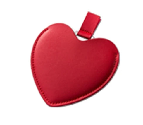 1PC Portable card makeup mirror, portable beauty mirror, stainless steel anti drop gift, small mirror pocket mirror Peaceful Pleasures Health and Wellness Red