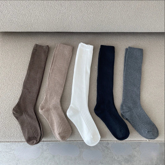 Knitting Cotton Long Socks Women Stockings Autumn Winter Warm Thigh High Stockings Ladies Girls Fashion Solid Knee Socks Women Peaceful Pleasures Health and Wellness