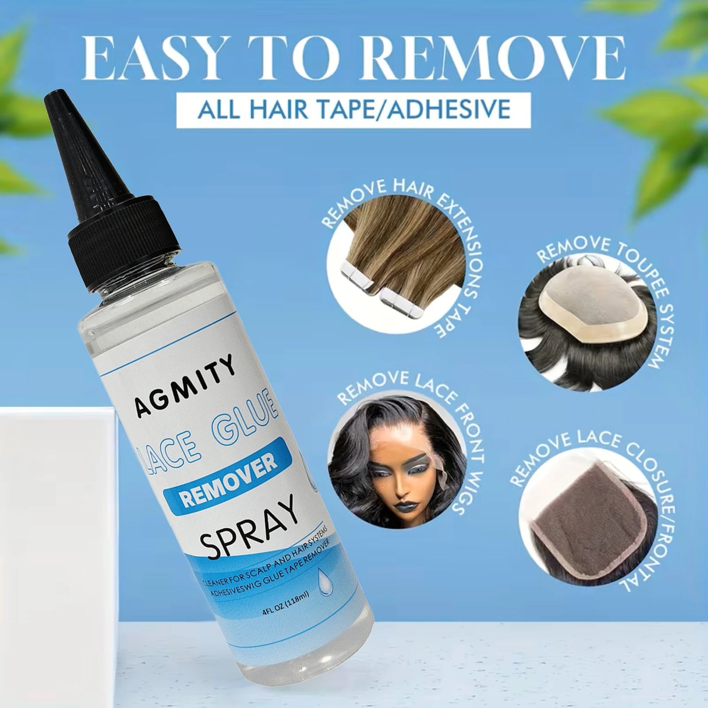 4oz Wig Glue Remover for Lace Wigs, Toupees & Closures