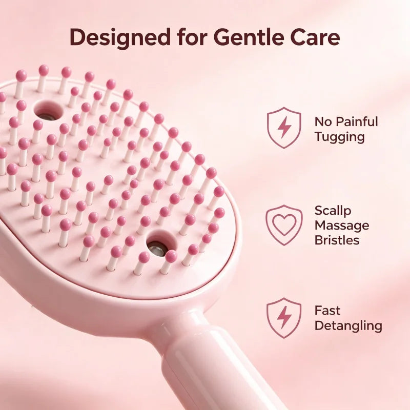 Portable Electric Spray Massage Comb Red Light Scalp Applicator USB Charging Hair Growth Essential Oil Apply Massage Hair Brush Peaceful Pleasures Health and Wellness