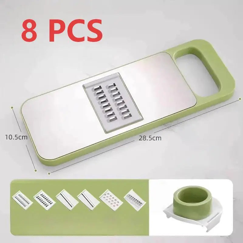 6-Blade Mandoline Vegetable Slicer & Grater with Hand Guard