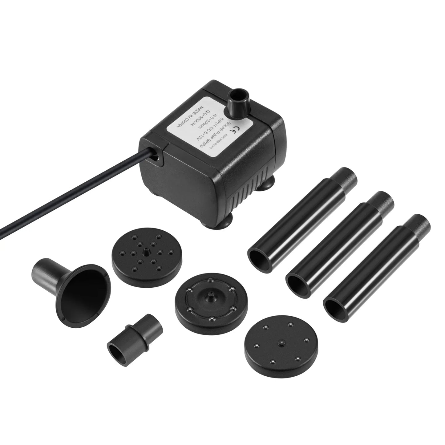 10W Solar Fountain Pump Water Height Large Panel 3 Nozzles Max Bird