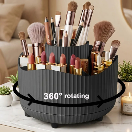 360° Rotating Makeup Organizer with Drawers | Desk Storage Box Makeup Storage Organizer Peaceful Pleasures Health and Wellness