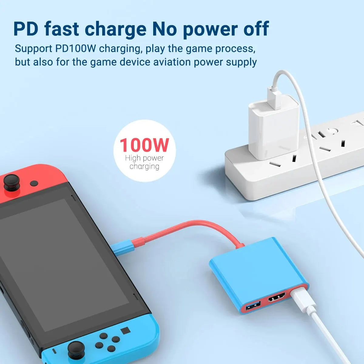 3-in-1 USB-C Switch TV Dock | 4K HDMI, USB 3.0 & 100W PD USB-C Docking Hub Peaceful Pleasures Health and Wellness