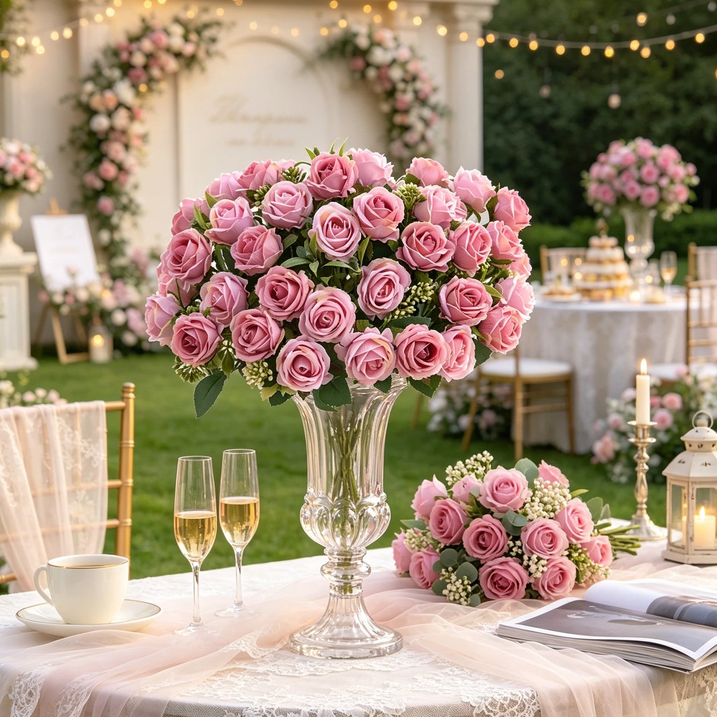 Artificial Silk Rose Bouquet | Wedding & Home Décor Flowers