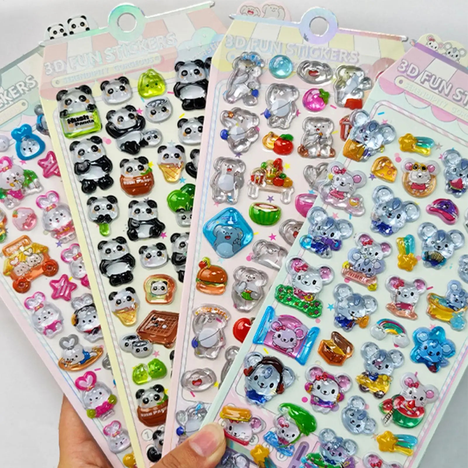 Cartoon Stickers Cute Mini Raised 3D Relief Decal Tiny 3D Animal Stickers for Scrapbooking for Water Cups Laptops Wall Guitars Peaceful Pleasures Health and Wellness