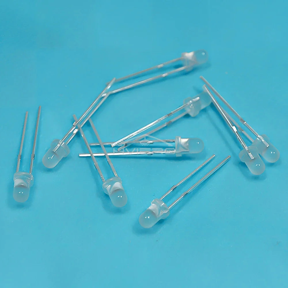 100PCS 3mm Diffused LED Diode Bulbs – 6 Colors | DIY & Decor