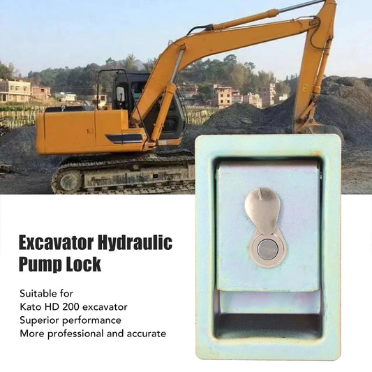 Excavator Hydraulic Pump Lock Side Door Aluminum Alloy with 2 Keys for KATO HD 200 Excavator Side Door Lock Hydraulic Pump Lock Peaceful Pleasures Health and Wellness