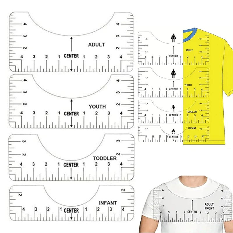 T-Shirt Ruler Guide – PVC Alignment Tool for Heat Press Designs T-Shirt Alignment Ruler Peaceful Pleasures Health and Wellness