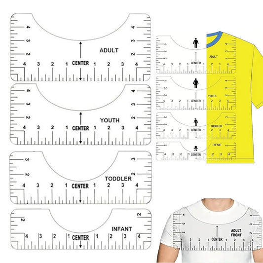 T-Shirt Ruler Guide – PVC Alignment Tool for Heat Press Designs T-Shirt Alignment Ruler Peaceful Pleasures Health and Wellness