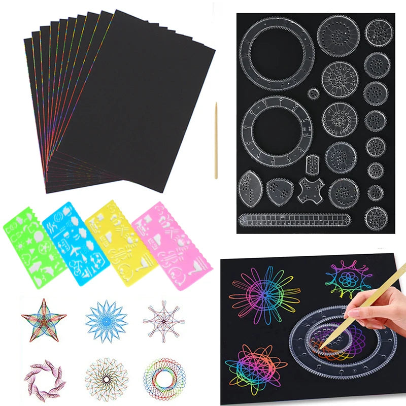 Classic Gear Spirograph Drawing Geometric Painting Stencils Rulers