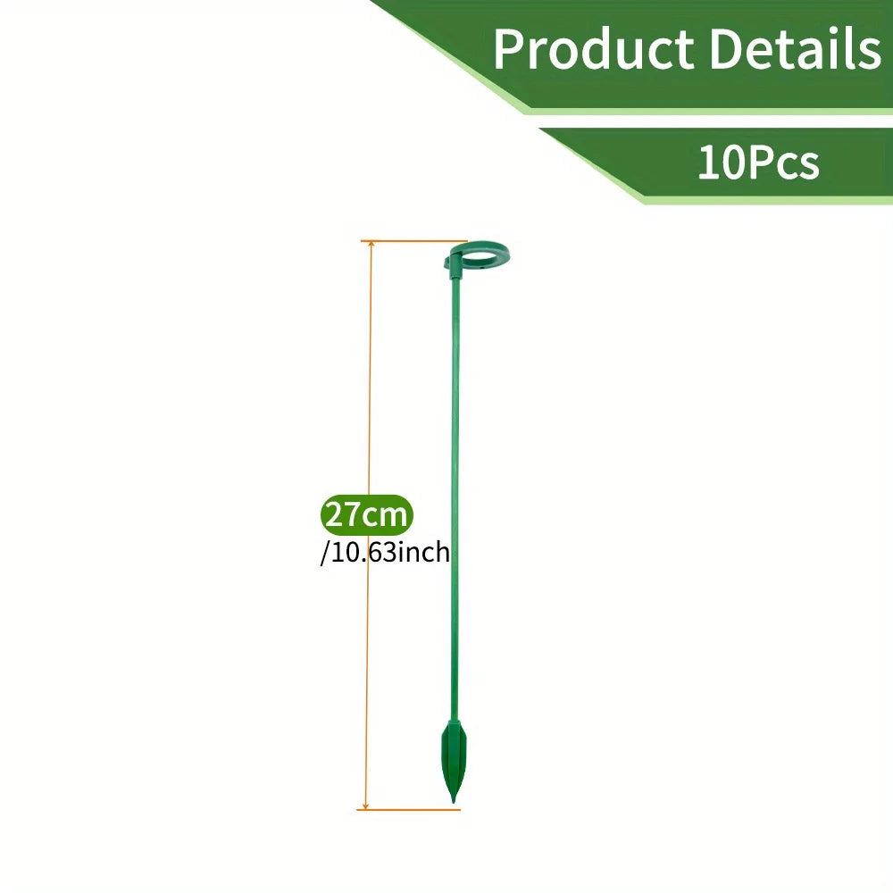 5/10PCS Plant Supports Stand Butterflies Orchid Flower Potted Fixing Rods Reusable Vegetable Protection Fixing Tool Gardening Su Peaceful Pleasures Health and Wellness 27cm-10PCS