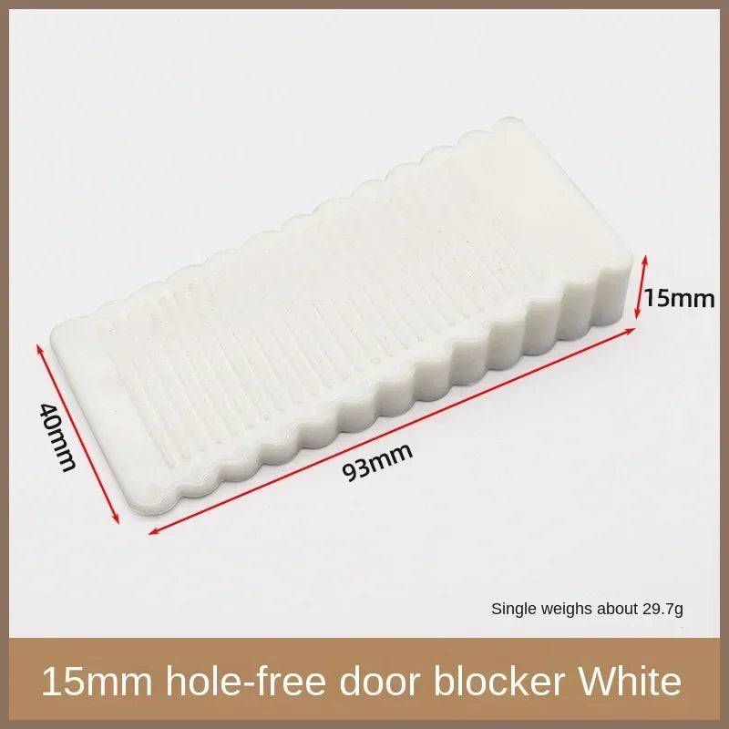 Reusable Door Stops Rubber Door Stoppers Safety Bumpers Home Improvement Offices Storms Rear Retainers Stopper Front Stoppper Peaceful Pleasures Health and Wellness S-white