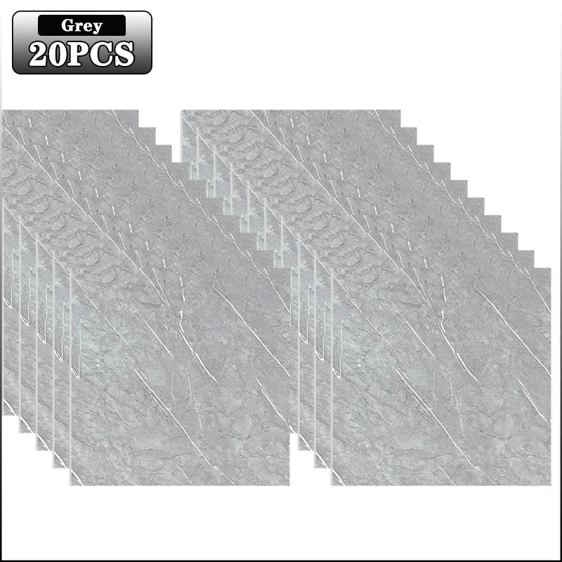 Marble Peel & Stick Floor Tiles – Self-Adhesive PVC 10–40 Pcs