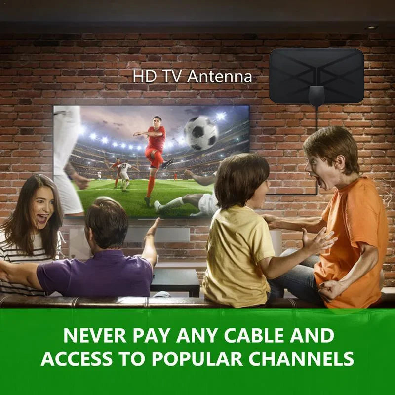Mini Indoor DVB-T2 HDTV Antenna – 1080p, 50-Mile Range