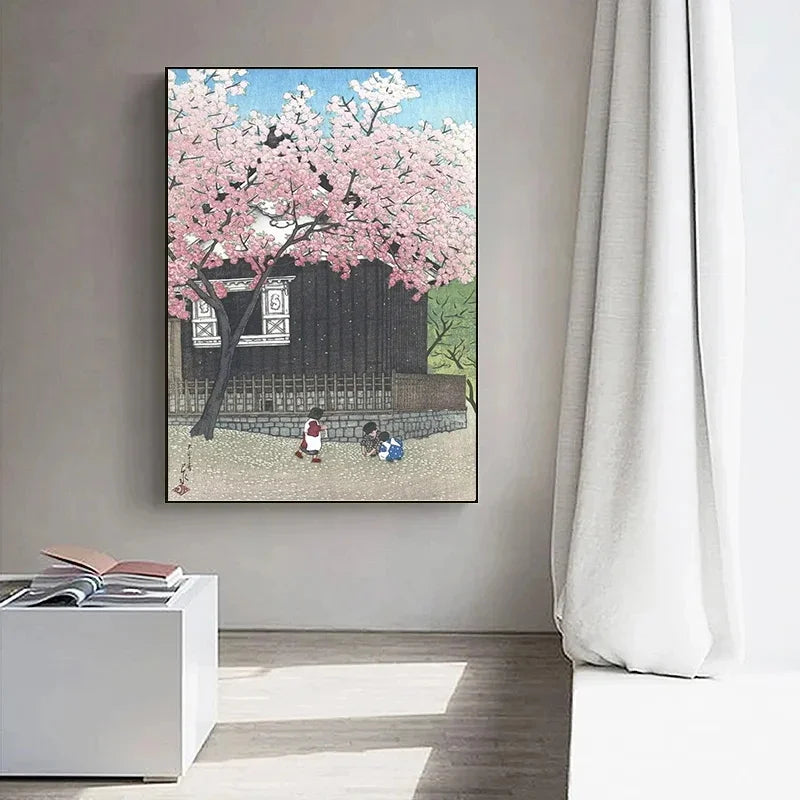 Kawase Hasui Artwork Posters and Prints Retro Japanese Landscapes Canvas Painting Wall Art Pictures for Room Office Home Decor Peaceful Pleasures Health and Wellness
