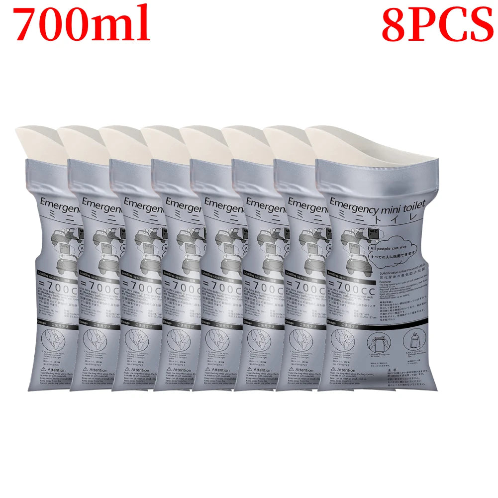 4-32Pcs Outdoor Emergency Urine Bags 700ml Disposable Travel Mobile Toilet Portable Urinal Bag for Female Baby Male Vomiting Bag Peaceful Pleasures Health and Wellness 700ml 8PCS
