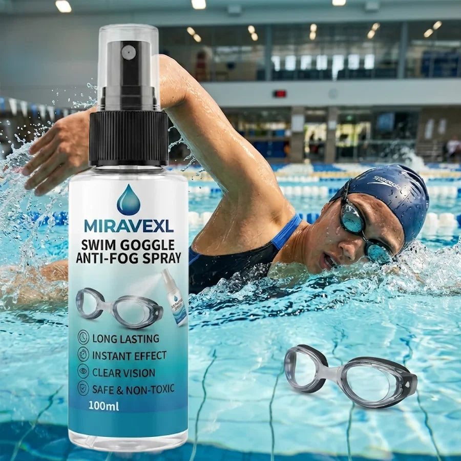 MIRAVEXL Anti-Fog Spray for Swim Goggles & Diving Masks 100ml