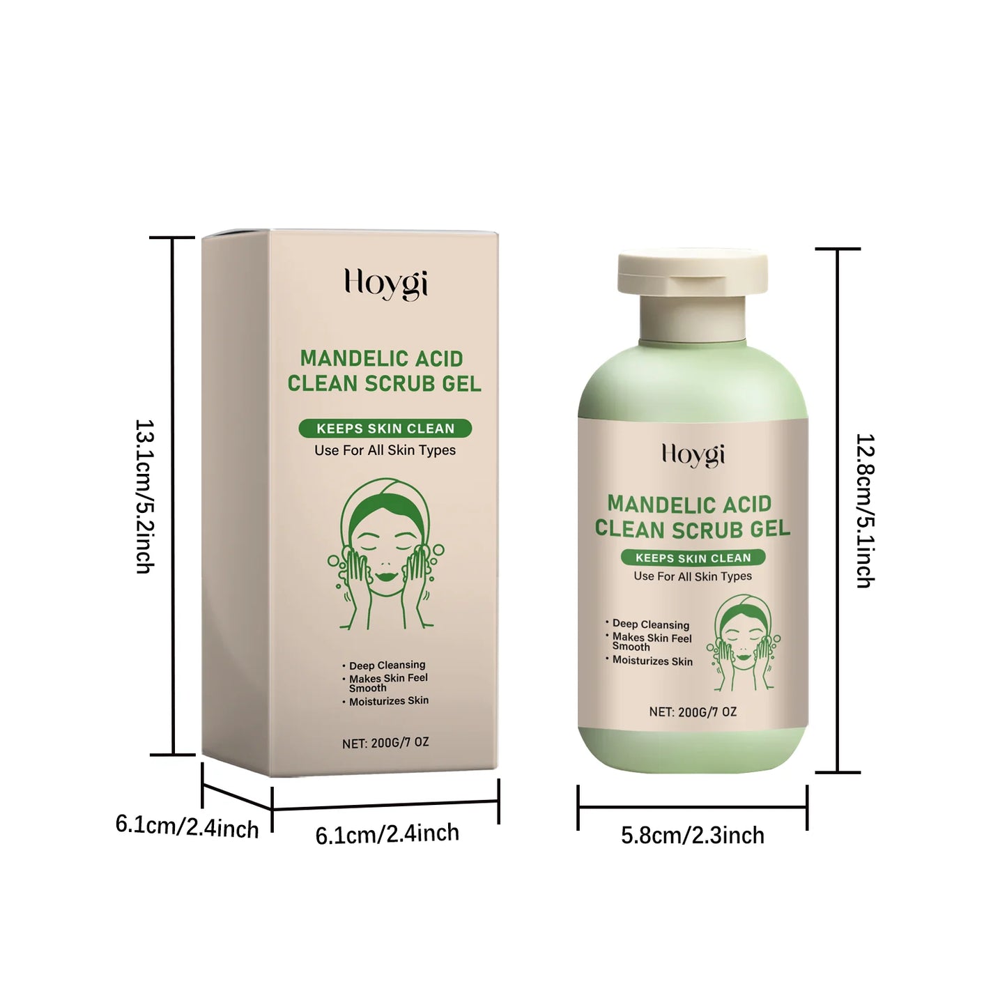 Mandelic Acid Body Scrub Gel – Exfoliate, Smooth & Hydrate