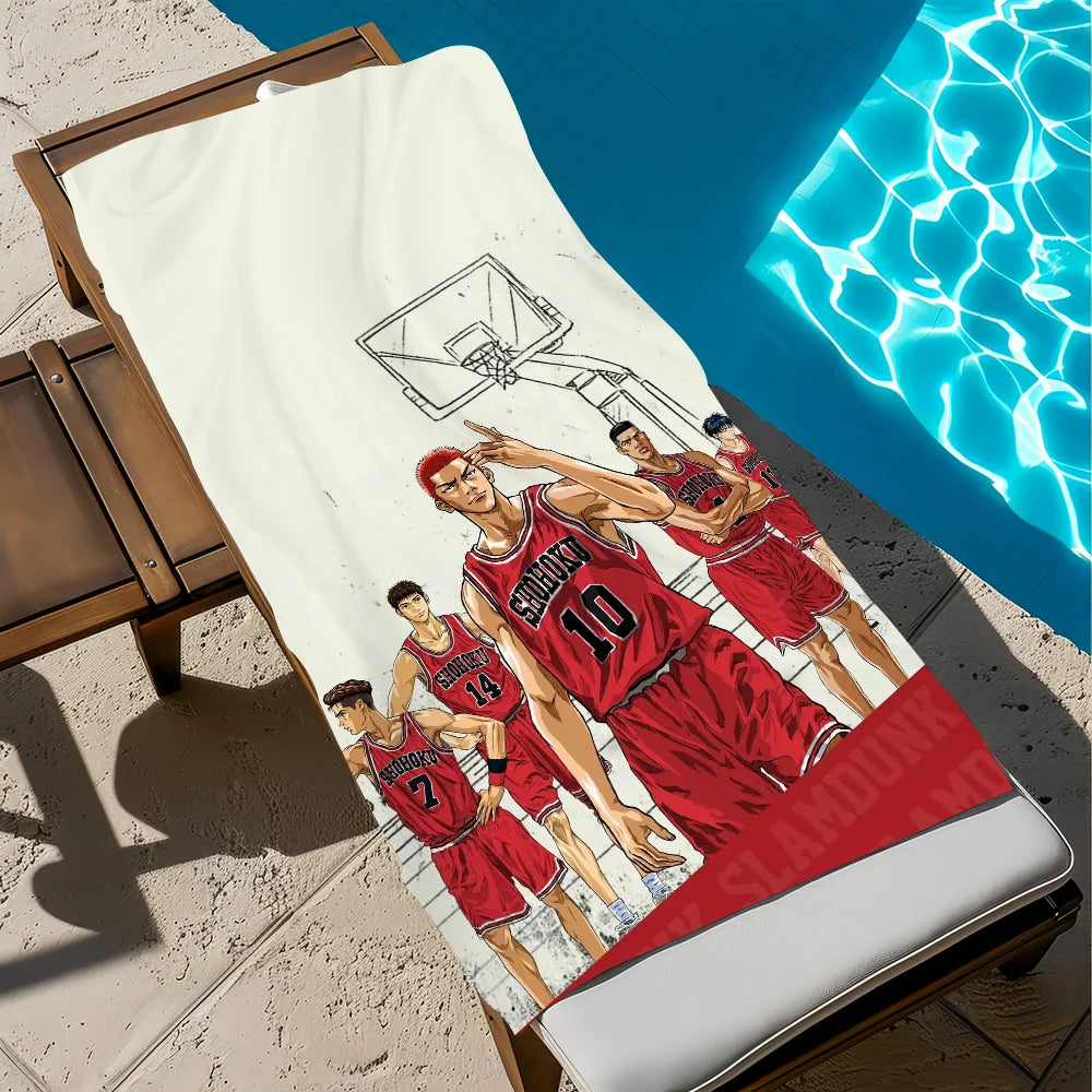 Slam Dunk Anime Beach Towel – Quick Dry, Soft, Multi-Size
