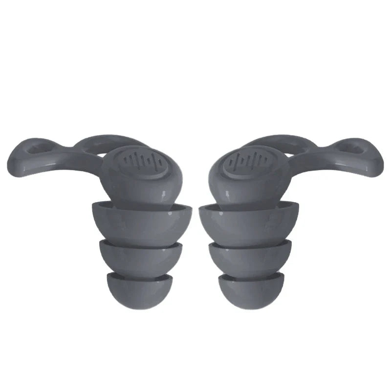 3-Layer Silicone Earplugs – Reusable Noise Blocking for Sleep