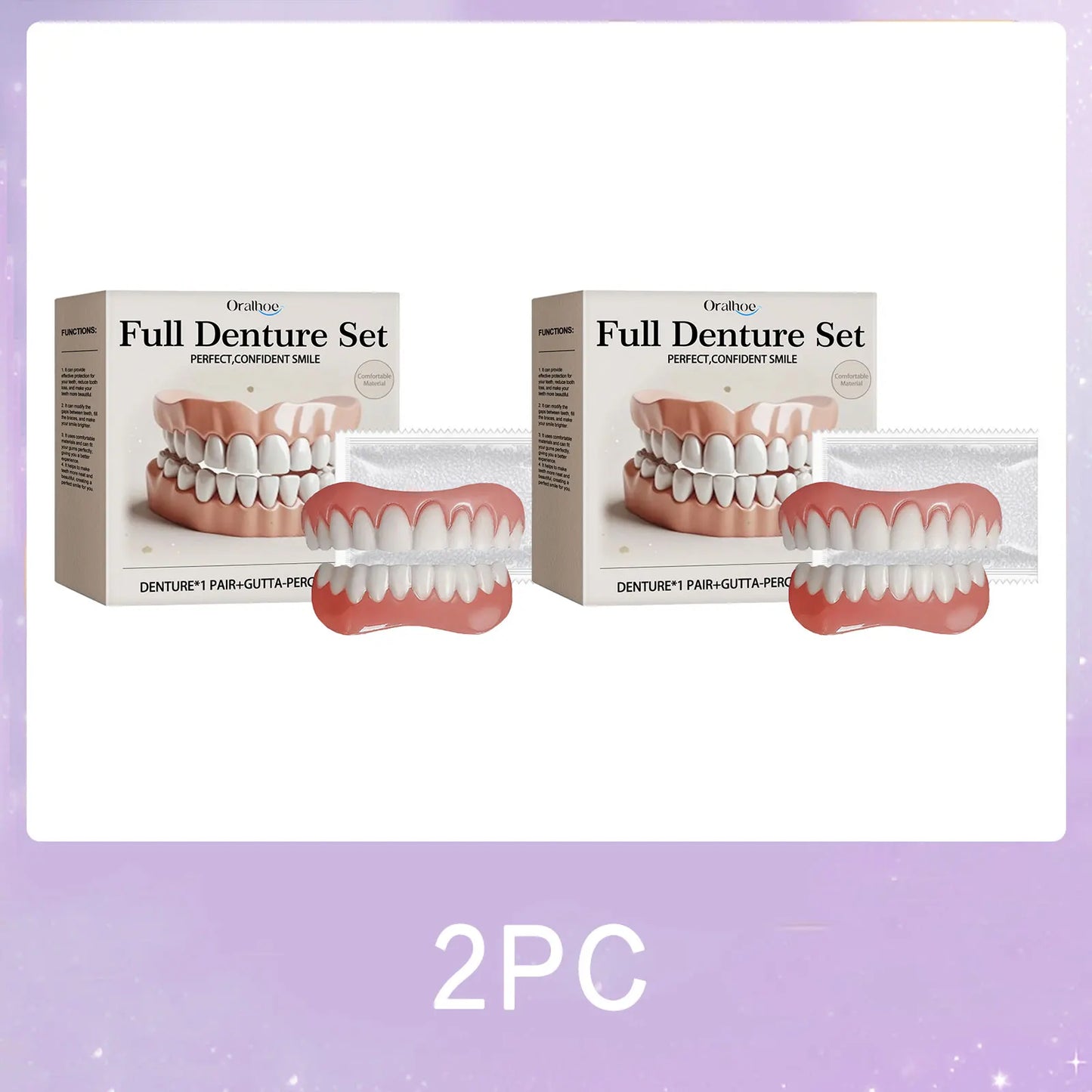 Silicone Denture Reliner Set – Upper & Lower Custom Fit Kit