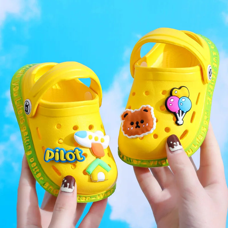 Kids Cartoon Flip Flops | Boys & Girls Beach Slippers