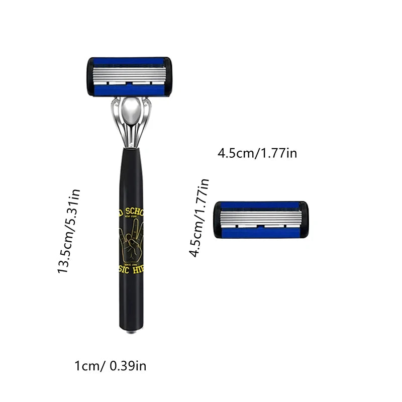 Manual Safety Razor – 1 Handle + 18 Blades | 6-Layer Steel