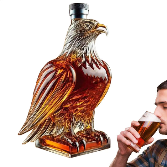Eagle Whiskey Bottle Eagle Decanter Glass Whiskey Decanter Exquisite Eagle Liquor Bottle Fun Home Decoration for Holidays Peaceful Pleasures Health and Wellness Default Title