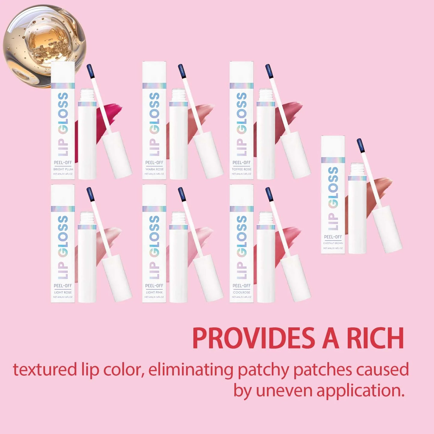 Tear off Lip Gloss Waterproof Long Lasting Peel off Liquid Lipstick Easy to Color Nourishing Lip Reduce Dryness Cosmetics Peaceful Pleasures Health and Wellness
