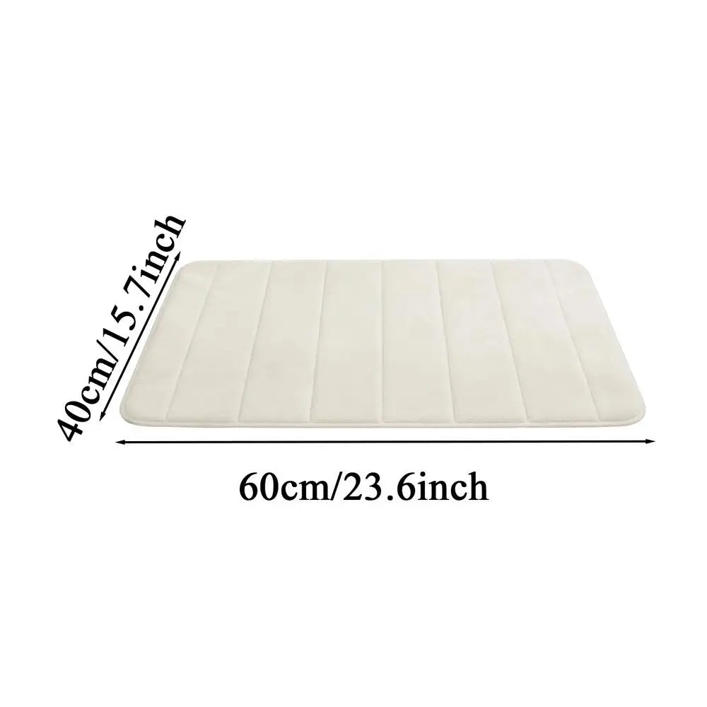 Coral Velvet Bath Mat – Absorbent, Non-Slip & Quick-Dry