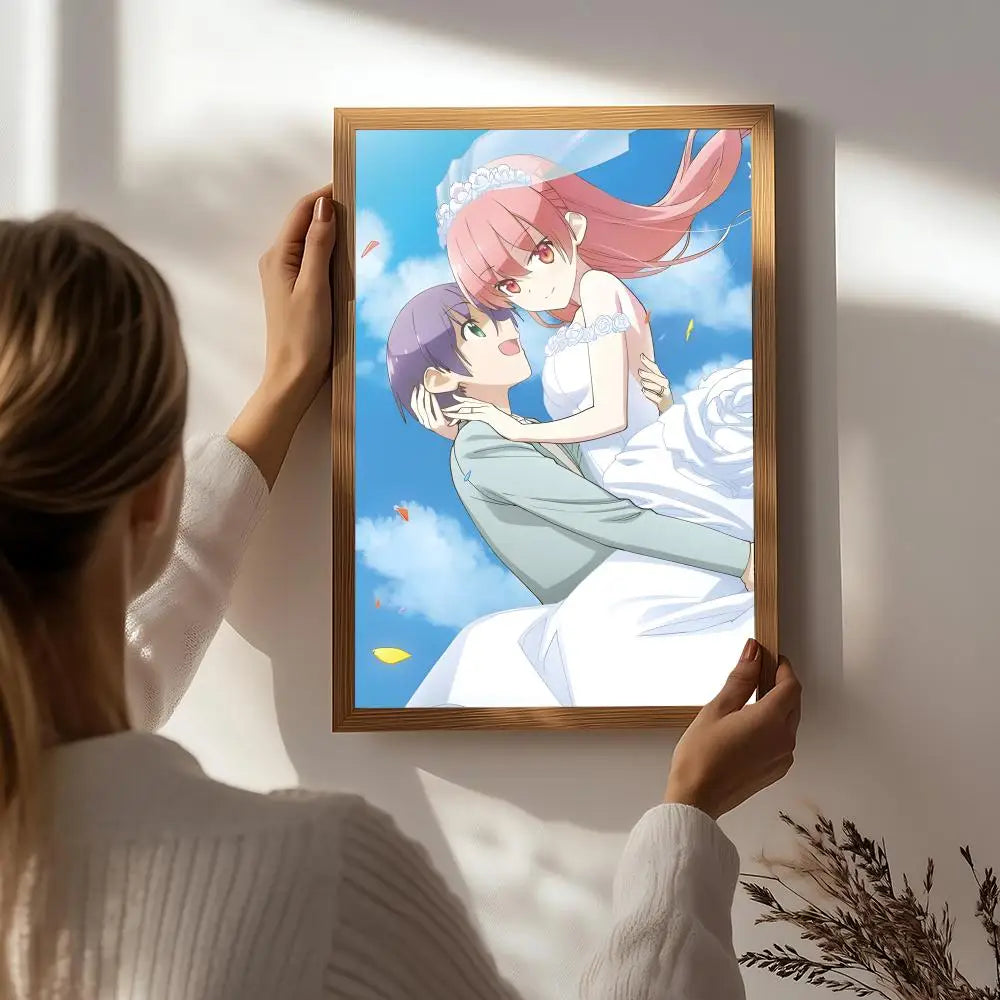 Fly Me to the Moon Anime Poster – HD Self-Adhesive Wall Art Anime Wall Poster Peaceful Pleasures Health and Wellness White8 50X70cmNoframe