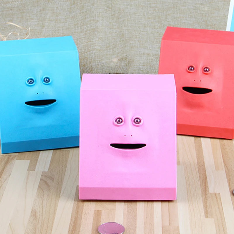 Human Face Money Banks Funny Face Money Eating Box Suitable For Kids Adult Save Money Peaceful Pleasures Health and Wellness