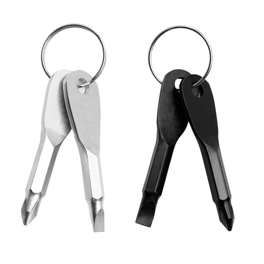 Mini EDC Keychain Screwdriver – Phillips & Slotted Pocket Tool Keychain Screwdriver Peaceful Pleasures Health and Wellness