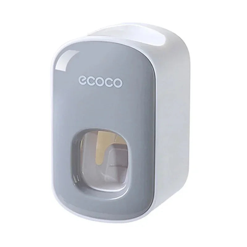 Practical1/2/4pcs Whole hanging automatic toothpaste dispenser bathroom facial cleanser squeezer that does not require drilling Peaceful Pleasures Health and Wellness GRAY
