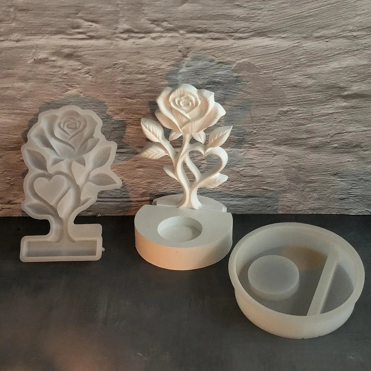 Resin Molds Silicone Rose Non-Stick Reusable Making Tea Light Candles Holder Epoxy Mold for DIY Crafts Home Decor Table Peaceful Pleasures Health and Wellness
