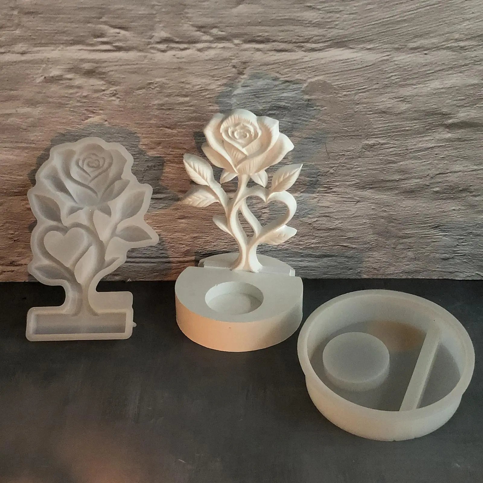 Resin Molds Silicone Rose Non-Stick Reusable Making Tea Light Candles Holder Epoxy Mold for DIY Crafts Home Decor Table Peaceful Pleasures Health and Wellness